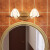 美式简约LED镜前灯 浴室卫生间镜柜灯创意洗漱台梳妆灯卧室化妆灯 1头附3瓦LED灯泡