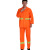 反光分体双层环卫雨衣 路政执勤 成人清洁工劳保防雨套装批发 橘色 XXL