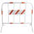 北京铁马护栏移动道路围挡工地临时施工隔离安全防护栏围栏栅栏 7斤红白1*15带板子