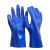 耐油耐酸碱工业劳保手套橡胶杀鱼加厚耐用防腐蚀化工耐磨胶皮防水 蓝色浸塑磨砂（3双） XL
