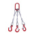 力虎王 钢丝绳吊具 压制钢丝绳组合吊具 钢丝绳组合整套起重工具吊钩吊索具 三腿2吨1米