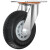 今海 黑色橡胶轮平板手货架轮子橡胶万向脚轮 4寸轻型支架 橡胶静单轮-不带支架