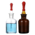 JESERY玻璃滴瓶  带红胶帽头小滴瓶 化学实验室滴管滴瓶精油分装滴瓶白色滴瓶125ml【含胶头】