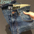 ZHIO美式复古牛仔裤 定制进口面料 春季男士宽松直筒磨毛薄绒弹力 蓝色 28