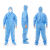 防护服一次性连体带帽农用全身养殖透气喷涂厂防尘工作服刷漆 SMS蓝色（脚）透气50g L（身高165-170）