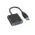 央光 USB3.0转VGA高清线转换器usb to vga多屏转接线显示器 0.15米 黑色 YG-USB15VGX