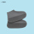 谋福（CNMF）雨鞋套 成人硅胶鞋套 雨天防水加厚防滑耐磨底 灰色 S【26-34】 