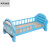 妙普乐幼儿园午睡床简易床午睡床午托卡通床男女孩塑料床带护栏宝宝 蓝色欧式床外长152cm