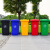 力豪（LIHAO） 方形塑料垃圾桶 户外楼道弹盖垃圾桶 100L绿色 加厚款 带盖带轮(常规圆圈标识)