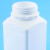 海斯迪克 HKCL-422 大口样品瓶 化工试剂瓶 广口密封塑料方瓶 500ml乳白色(配蓝色盖)