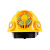 GIVROLDZ夏季智能风扇安全帽太阳能带风扇蓝牙LED灯收音机可充电工地防晒降温照明头盔 白色16000四风扇+蓝牙