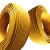 珠江电缆 ZC-BVV-6mm²-450/750V 阻燃铜芯绝缘电线 黄色 100米/卷