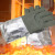 1000度钢厂防火锻造500度耐高温300度隔热阻燃手套铝箔工业防烫 500度黄毡加固 L