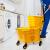 超宝 24升单桶榨水车 B-040C  物业工厂保洁家庭用墩布桶拖把拧水桶挤水车 