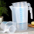精选推荐量杯带刻度量筒奶茶烘焙专用塑料测量桶厨房量筒1-2-3500 条纹款 500ml量杯