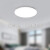 吸顶灯灯罩 外壳圆形单独卧室客厅LED亚克力防刺眼方形加底盘套件 L全白单独灯罩19cm