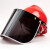面罩保护PVC镜片防护屏耐酸碱耐高温面部支架面罩铝安全帽保护约 黑合金支架+3张黑色PVC面屏