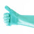 雨林军 硅胶工业手套 耐轻酸碱劳保胶皮手套 农工业防水加厚耐磨清洁手套 单位：套 绿色3双 