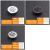 橱柜不锈钢透气孔装饰盖圆形黑色散热排气孔通气孔柜子透气网白色 双面-开孔-35mm 钢色（2只）
