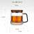 TROUTMAS马克杯大容量玻璃杯双层隔热办公茶杯带盖勺手柄水杯子 兰科手柄双层杯（小号）+1咖啡勺+1杯垫