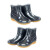 沸耐笙 FNS-04835 中性低筒雨鞋 耐酸碱油PVC低帮水鞋 519黑色单鞋 40 双