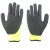 安迪手套劳保乳胶浸胶手套 绒里 防寒 冬季款 黑色+荧光黄 XS 实用装(12双)