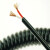 弹簧线2芯3芯4芯PU伸缩螺旋线缆国标铜芯电缆线黑色高弹力电源线 黑3芯1平方5.0米