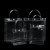海斯迪克 透明pvc手提袋 纽扣手拎袋包装袋 横版 20*7*15cm H-85