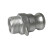 高品质铝合金扳把式Camlock快速接头B型外丝阴端外牙母头 1寸铝合金 2寸铝合金