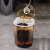铸固 透明茶渣桶 茶水桶办公茶室推盖手提垃圾桶 过滤茶叶茶具 中号5L-茶色