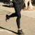 冬季户外运动裤男跑步长裤健身裤紧身跑步腰包裤 黑色 XS