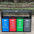 户外分类不锈钢果皮箱三分类环卫小区公园垃圾桶庭院景观 简约三分类