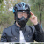 骑行面甲摩托车防护罩防风防沙骑士面罩眼镜防雾防毒电焊生化面罩 升级防雾款-黄色镜片面罩