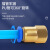 安达通 气管快速接头 铜内螺纹直通高耐压黄铜接头配件 PCF10-02（5个装） 
