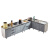 迪拜尔 厨房橱柜灶台组合柜不锈钢厨柜 1.6米左三抽平面【抽屉可选右】