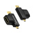 定制威迅Micro HDMI转HDMI母转接头 微型HDMI公转VGA母高清线议价 Mini HDMI转VGA+HDMI+3.5音频 0.5m及以下