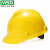 msa梅思安V-Gard标准型PE一指键国标安全帽工地施工领导建筑工程加厚头盔定制男 黄色 标准型PE一指键