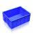 适用于加厚塑料周转箱长方形物流转运箱配料箱五金工具收纳箱大号零件盒 X5#【350*265*135mm】 蓝色-不带盖