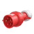 德力西工业航空插头插座3芯4芯5芯16A32A明装对接防水防爆连接器 DEP2-114 16A 4芯插座 红色