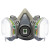 仁聚益KN95防毒半面罩套装 自吸式过滤呼吸器 6201主体+6006CN滤毒盒(7件套)