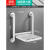定制通用浴室折叠凳卫生间老年人洗澡凳老人扶手栏杆壁挂式防滑安全沐浴椅 CE双扶手基础-白色 宽度40.9CM