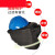 鑫洛芙高空作业电焊面罩配安全帽式电焊帽氩弧焊头戴式面屏焊工专用可卸 默拍发黄色安全帽