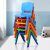 华恺之星 塑料凳 家用小板凳换鞋凳子 宝宝餐椅学习椅靠背椅子HK5601红色