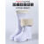 EVA白色卫生靴加绒食堂厨房工厂专用雨靴防滑耐油高筒棉水鞋 高度8cm左右白色牛筋底-不加棉 36
