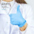 英科医疗 检查防护手套 劳保工作实验清洁耐油手套 蓝色中号M码 100只/盒
