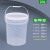 加厚级透明塑料桶户外春游小水桶带盖龙虾桶酱料桶1L5L10L升 20L透明加厚款