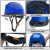 ABS施工建筑安全帽国标工地工作透气防晒防护安全头盔定制印字白 透明帽簷+PC护目镜[蓝色]