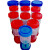 一次性大便样本采集管 粪便采集器 验尿杯40ml采集瓶带盖化验杯 无菌 大便管 痰杯小量筒 PS大便瓶20ml(100个/包) 红蓝盖随机