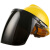 OIMG适用电焊面罩遮脸配安全帽式氩弧焊工防飞溅打磨防尘防烤脸部防护面具 单独屏（灰色）