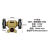 工业级立式砂轮机台式卧式砂轮机小型220V磨刀砂轮机沙轮机 10寸立式黄色单相1.1KW/220V